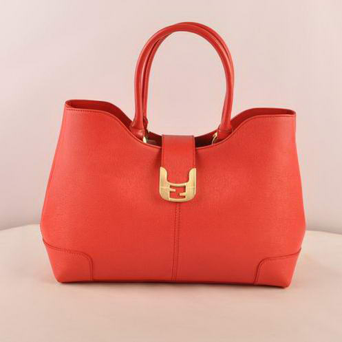 2546 Fendi 2jours Saffiiano Leather Tote Bag 2546 Red